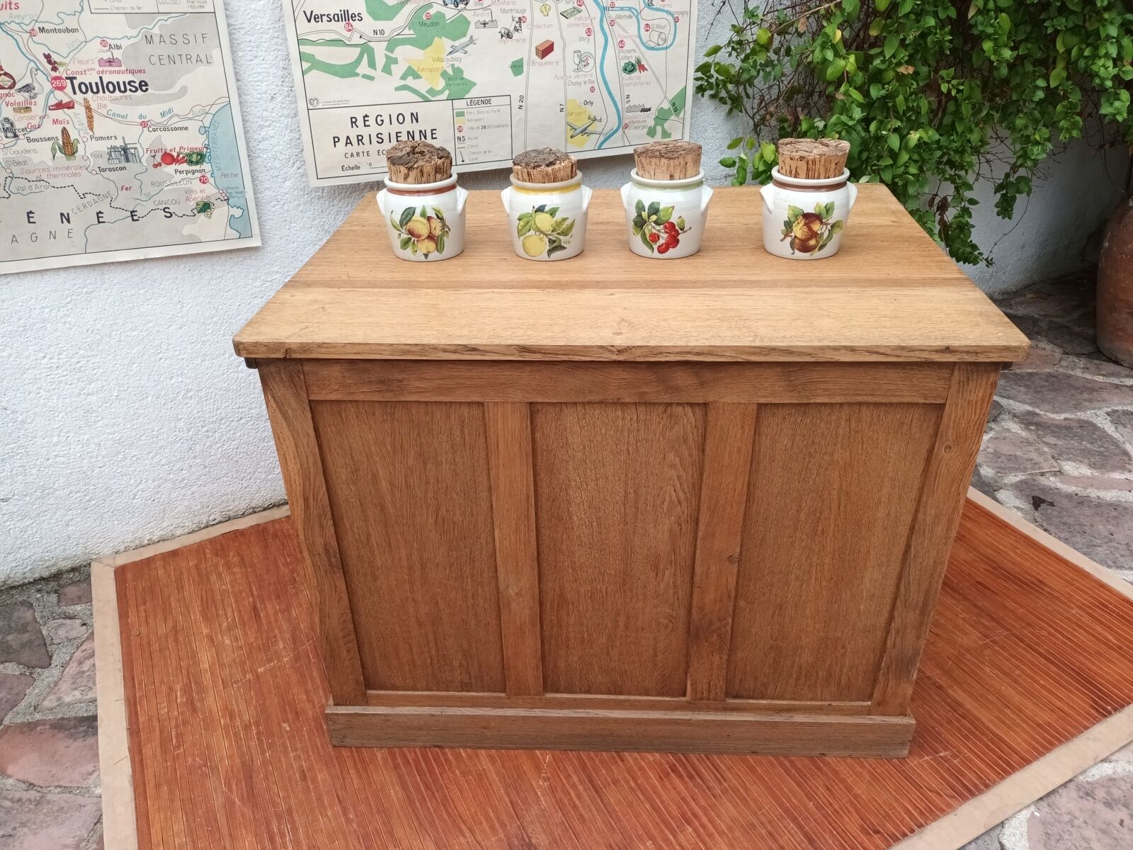 Solid oak desk counter