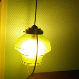 Art deco pendant lamp from the 1920s/1940s with opaline