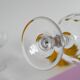Set of 4 faceted crystal champagne glasses, 1930