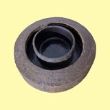 Set of 2 handmade ceramic vintage bowls | made by 'freddy kunsthøjskolen holbæk in 1966