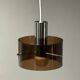 Vintage Italian Acrylic and Chrome Pendant Light, 1970s