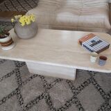 70s travertine coffee table