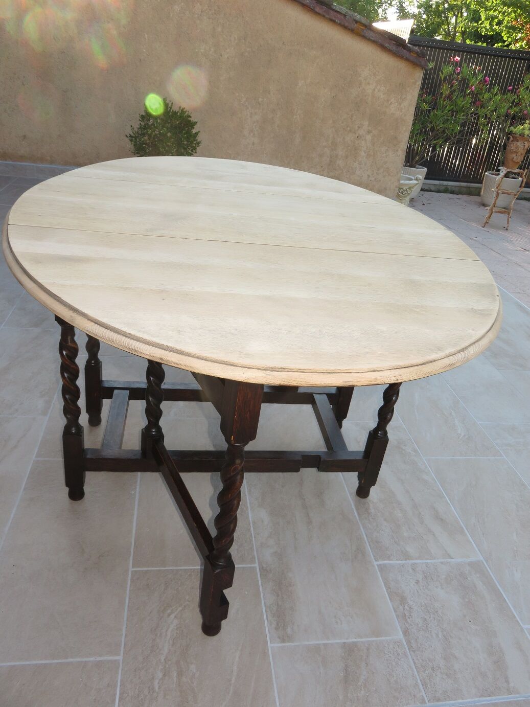Oak folding table