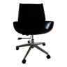 Adjustable office chair in imitation leather Walnut / Black