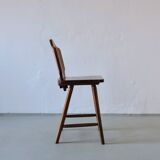 Brutalist oak bar chair | Germany | 1950s