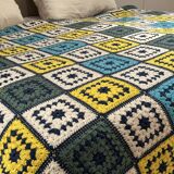 Large format vintage crochet blanket