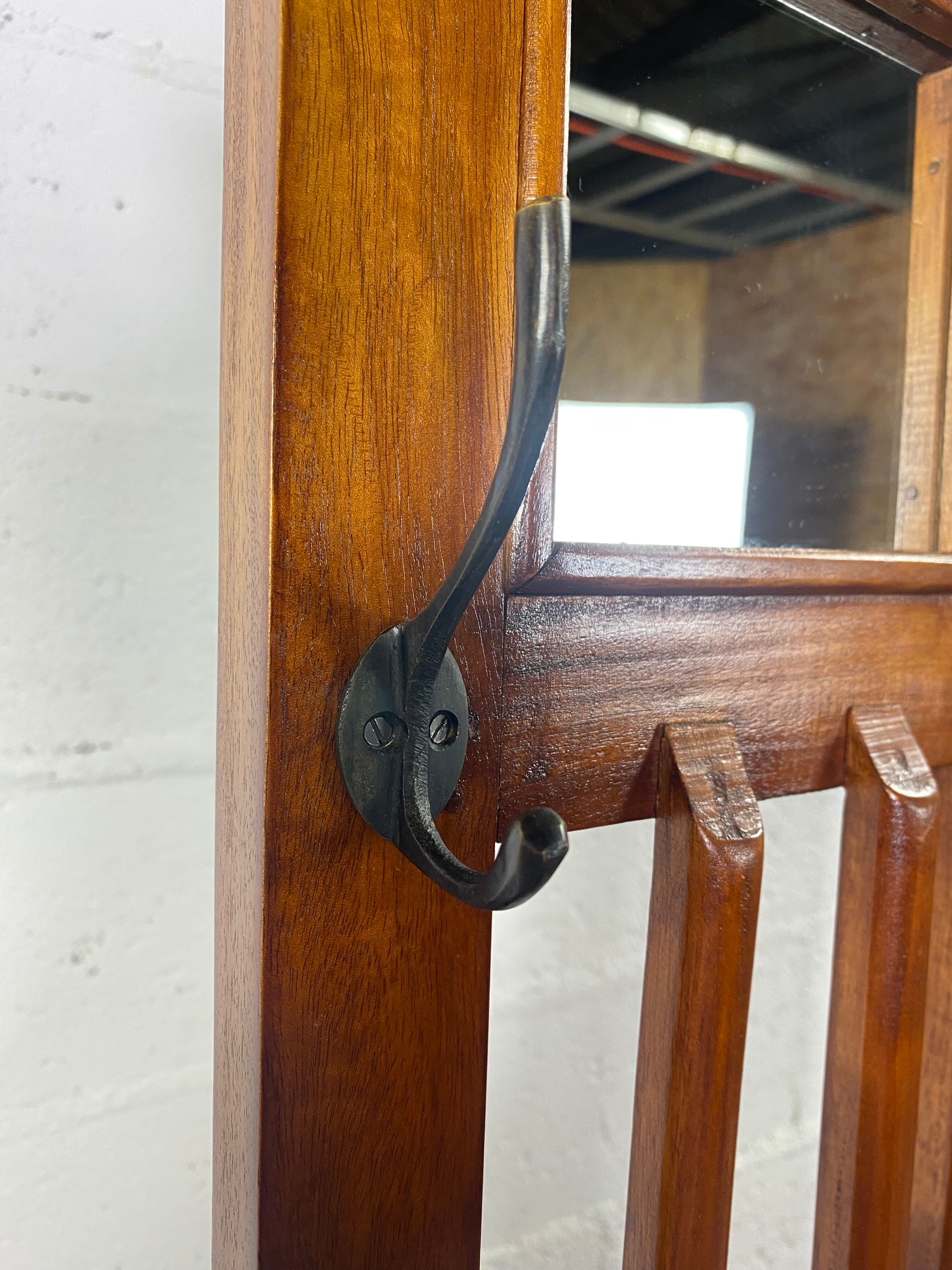 Wooden entrance cloakroom