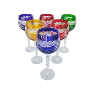 Six verres à vin cristal