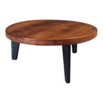 Mid-Century Industrial Tripod Coffee Table, France, 1950s