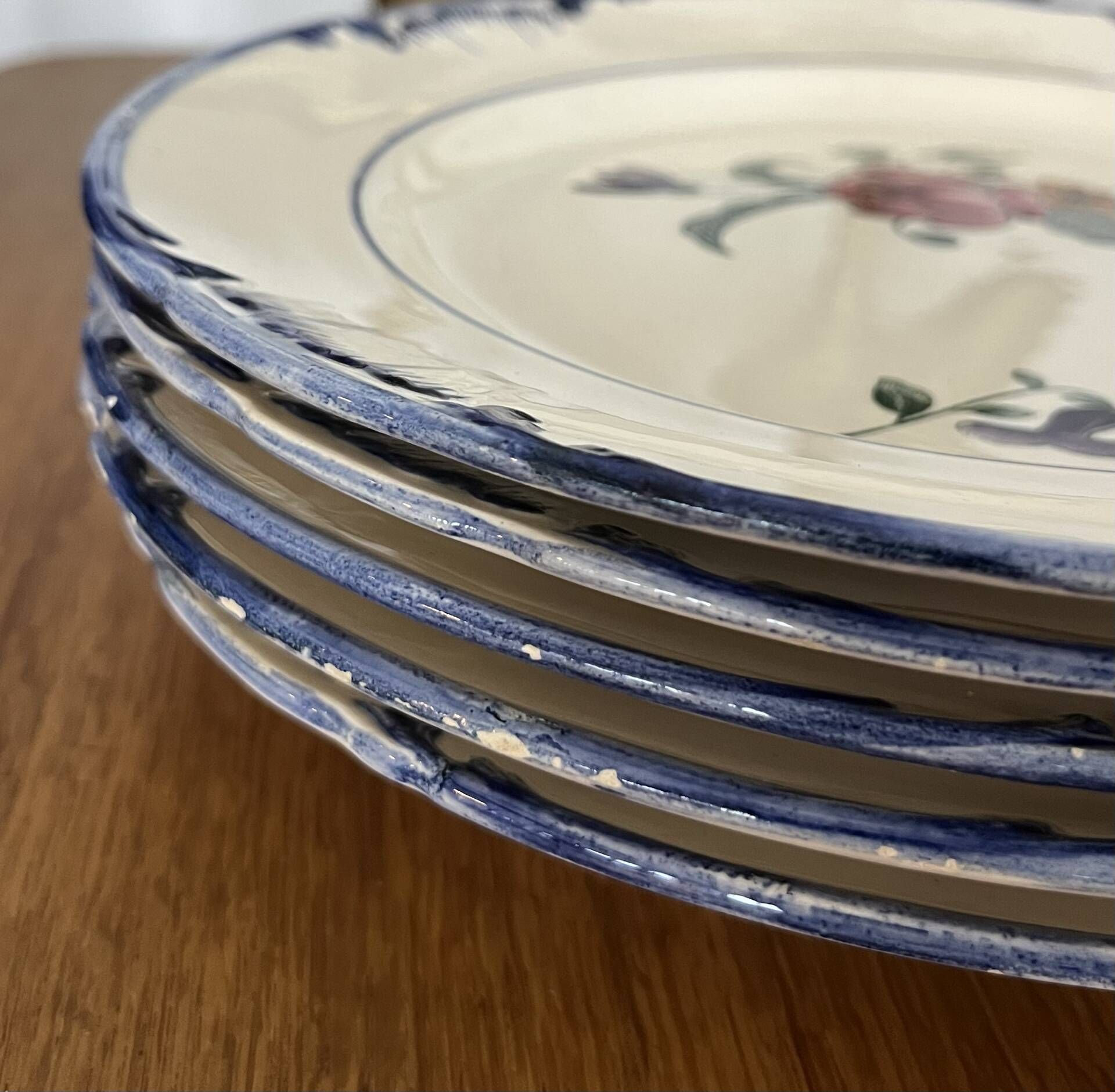 Set of 5 polychrome plates "Velars" Longchamp