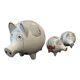 Set of 3 Vintage porcelain Spar bank Piggy Waechtersbach