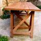 Guinguette table on natural wood trestles