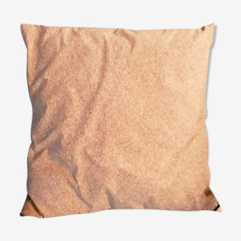 Square cushion made of cork fabric