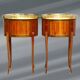 Paire de Chevets /Salon en Marqueterie Transition Style Louis XV/Louis XVI