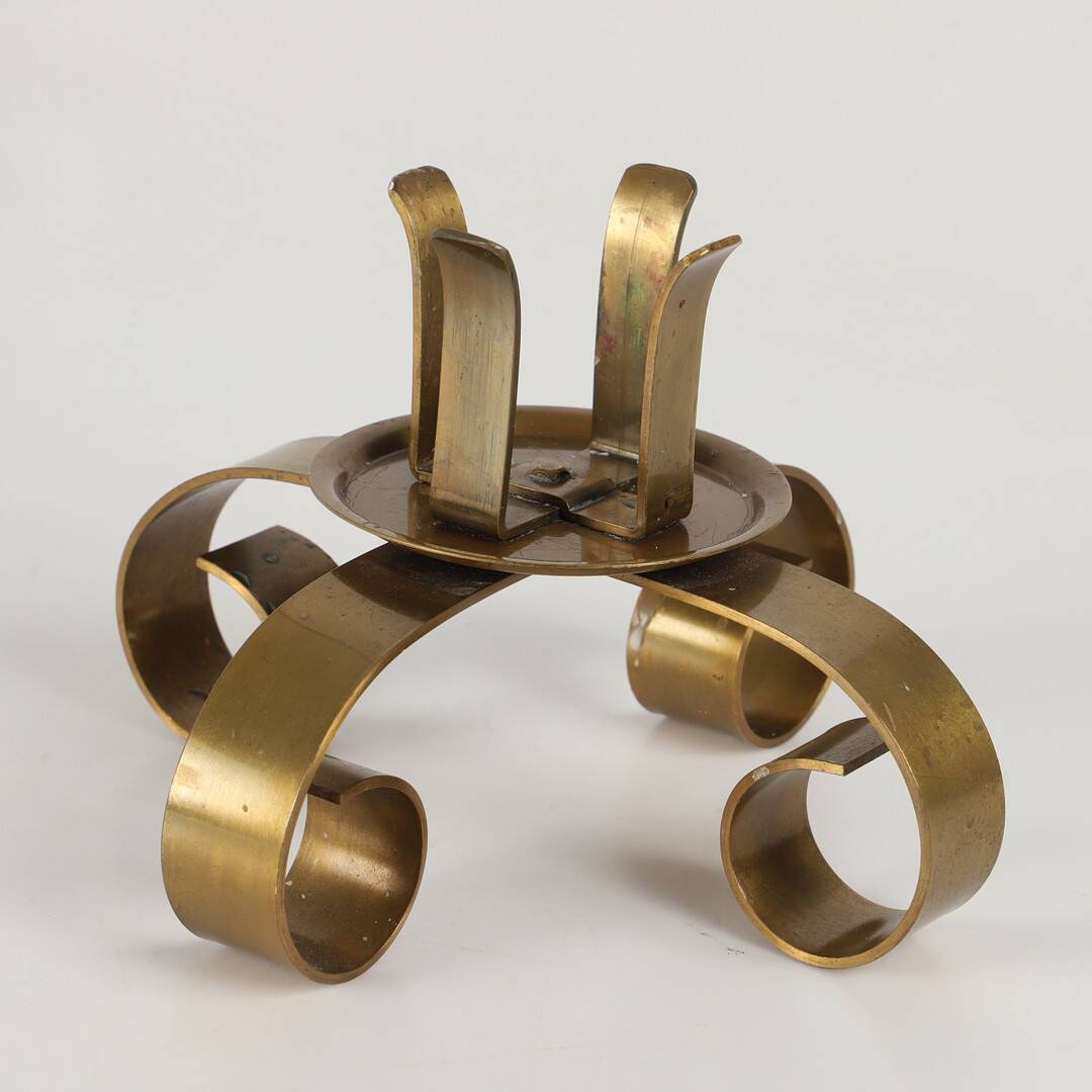 Ystad Metall brass candlestick – Sweden, 1960s