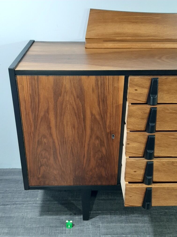 Enfilade in Walnut design Raymond Halas, Polish Vintage 1960s