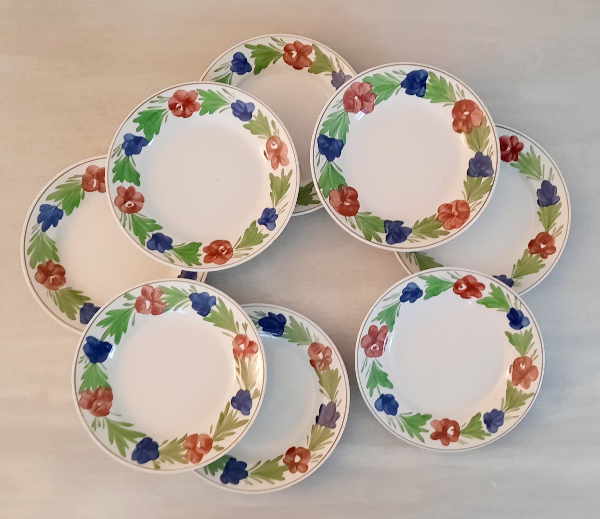 Plates moselle earthenware - niderviller