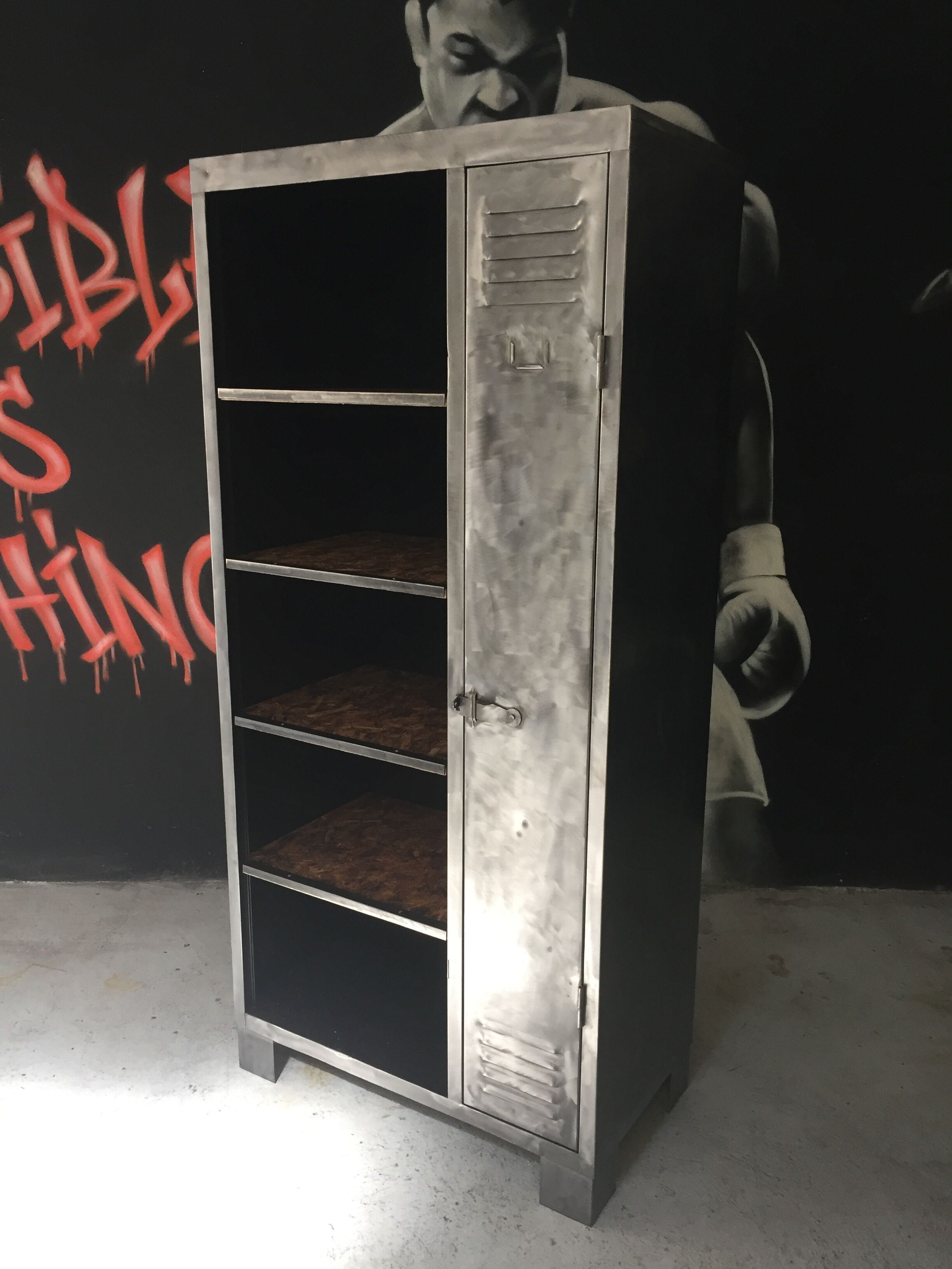 Industrial vintage wardrobe