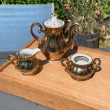 Tea set Italian porcelain gold color