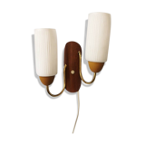 Teak wall lamp for the 70s