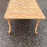 Louis XV extendable dining table from the 20th century, renovated in cherry wood, 250cm.