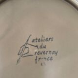 6 assiettes peintes à la main, atelier du revernay vintage