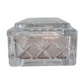 Boîte à cigarettes avec couvercle cendrier en cristal