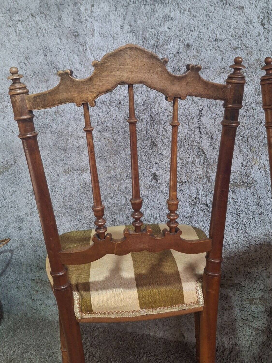 Pair of carved Louis XVI flying chairs ~ 1900 Belle Époque