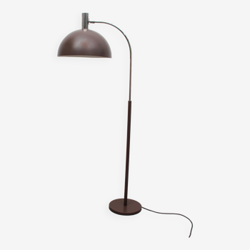 Lampadaire des années 1970 en marron et chrome