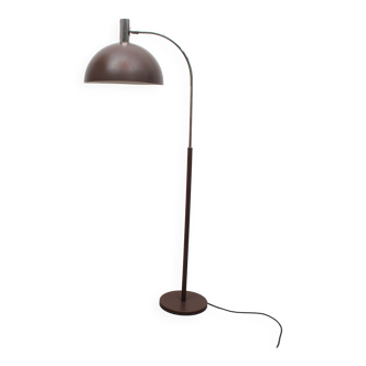 Lampadaire des années 1970 en marron et chrome