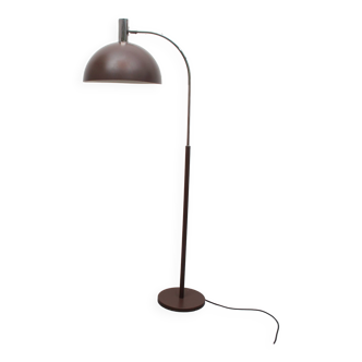 1970s floor lamp in brown and chrome