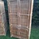 Vintage bamboo and rattan wardrobe or storage unit