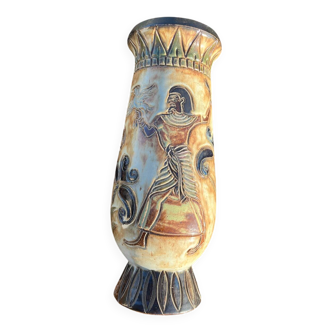 Large Art Deco vase in stoneware by Jules Guerin