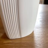 Vintage white porcelain vase AK Kaiser. It is signed Manfred Frey, 1960
