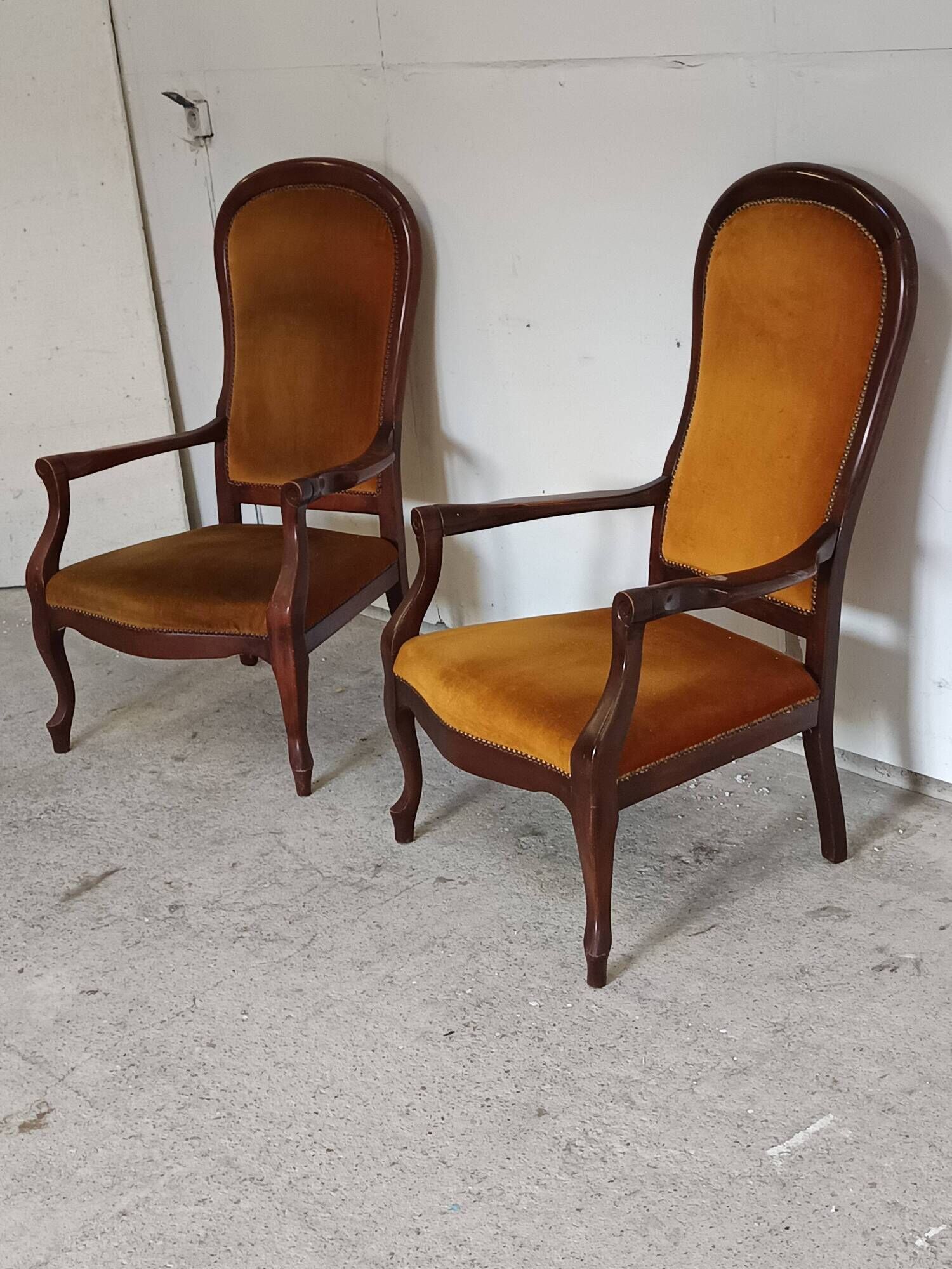 pair of Voltaire armchairs