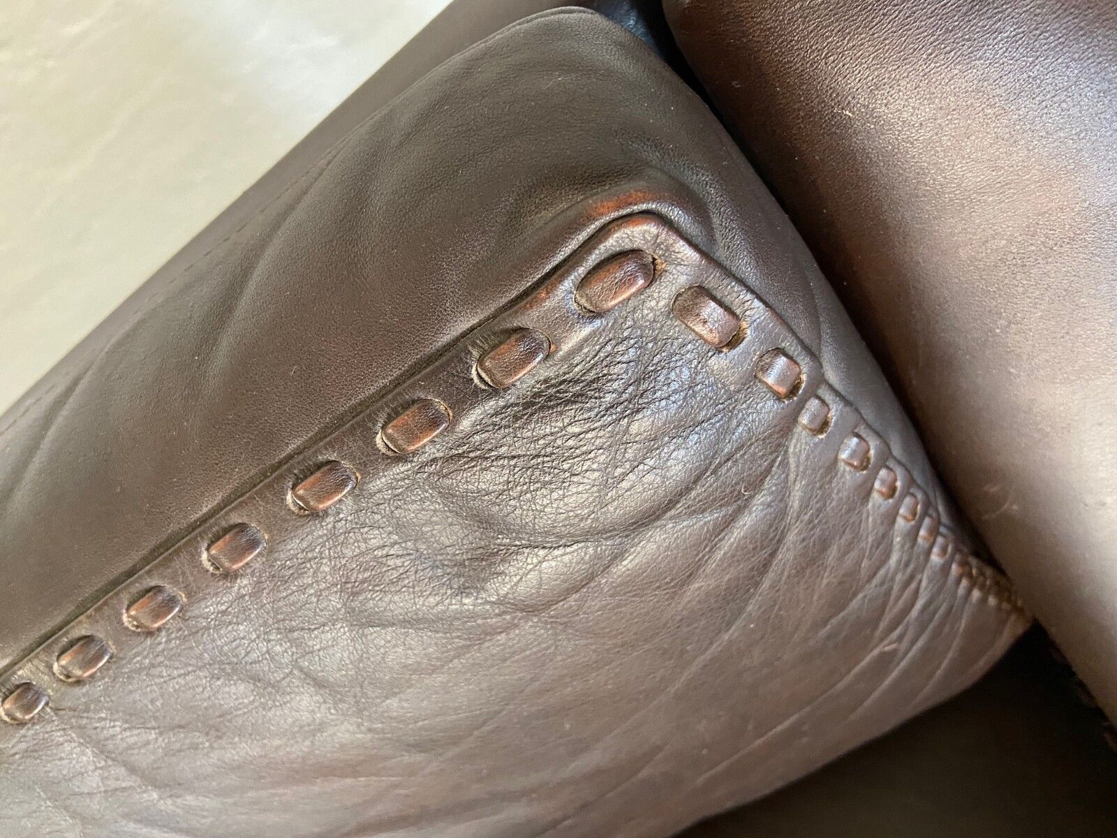 Vintage Danish mid-century retro Aage Christiansen (Matador) leather sofa 60s