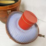 Leather hat box