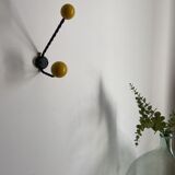 Vintage hook 2 balls in yellow wood