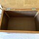 Vintage rattan cane bench chest