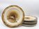 6 asparagus/artichokes plates in stoneware "Longchamp"
