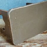 Mini-bench stool in old patinated solid wood