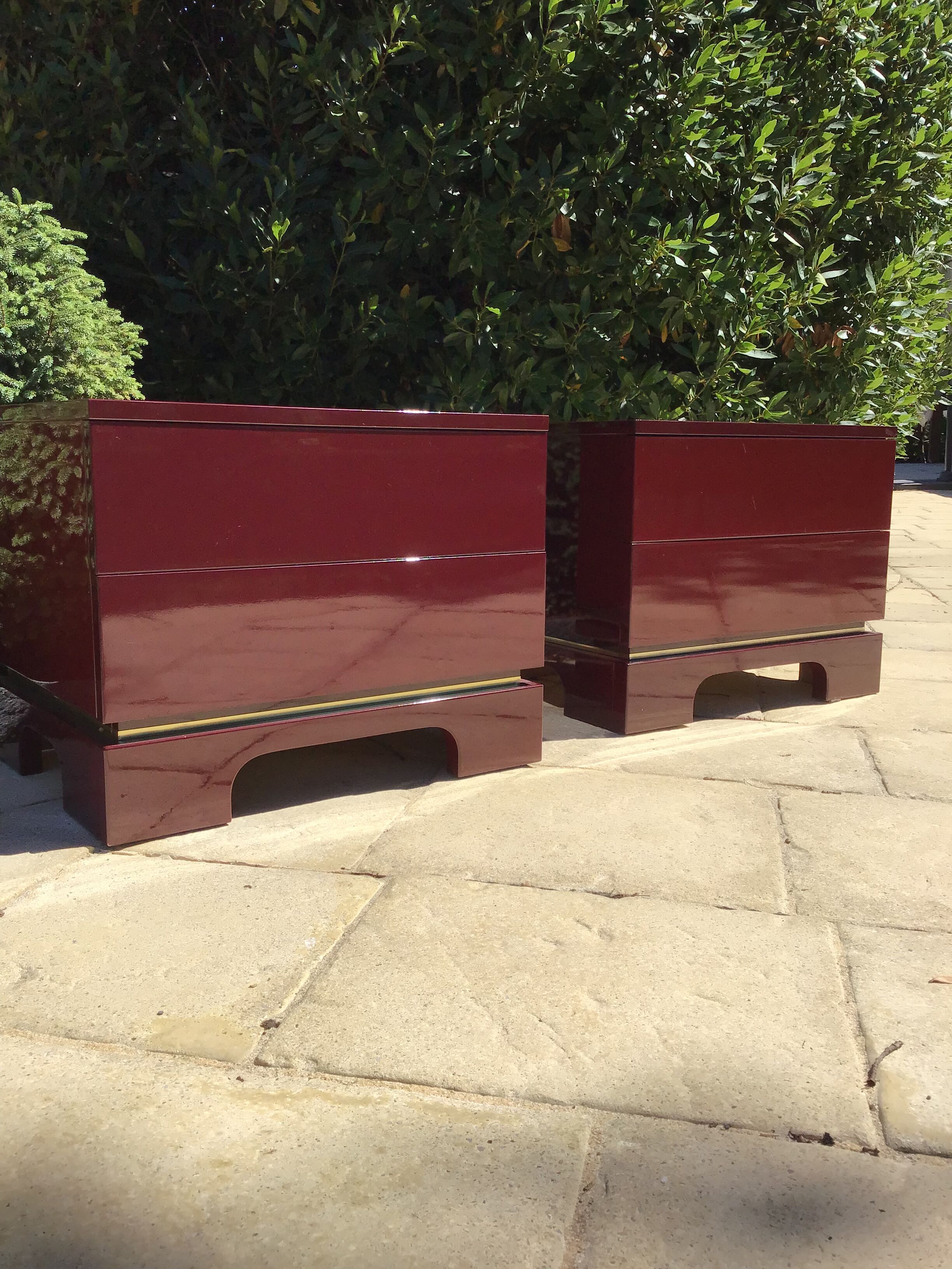 Pair of bedside tables or pieces of vintage sofa