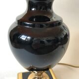 Lamp metal gold and black lacquered