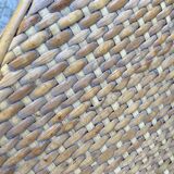Vintage rattan corner shelf