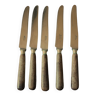 Lot de 5 couteaux anciens manche en bois