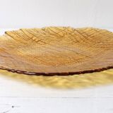 Amber Plate Jute by Pavel Panek / Glass Union / Czech Republic / 1977