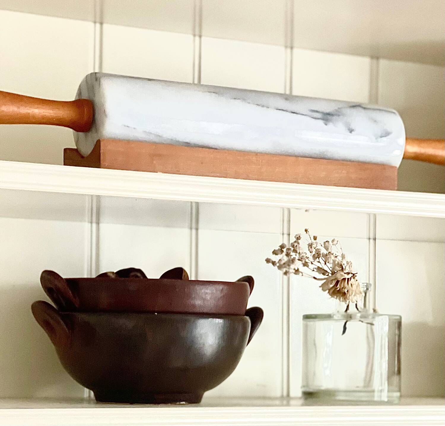 Duo of artisanal stoneware bowls