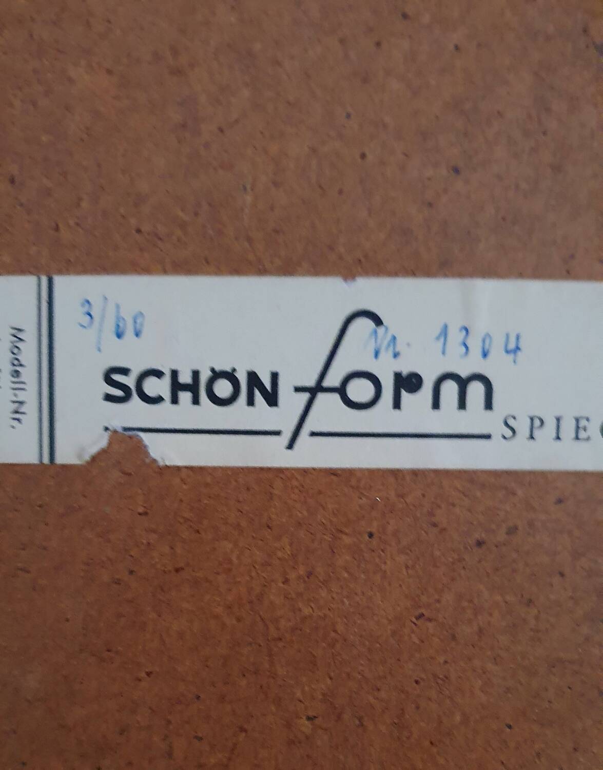 Schön vintage ovoid mirror - 1960s