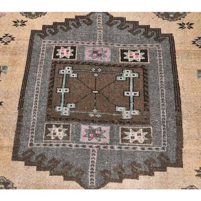 Vintage Turkish Anatolian Hand-Knotted Wide Runner 183x353