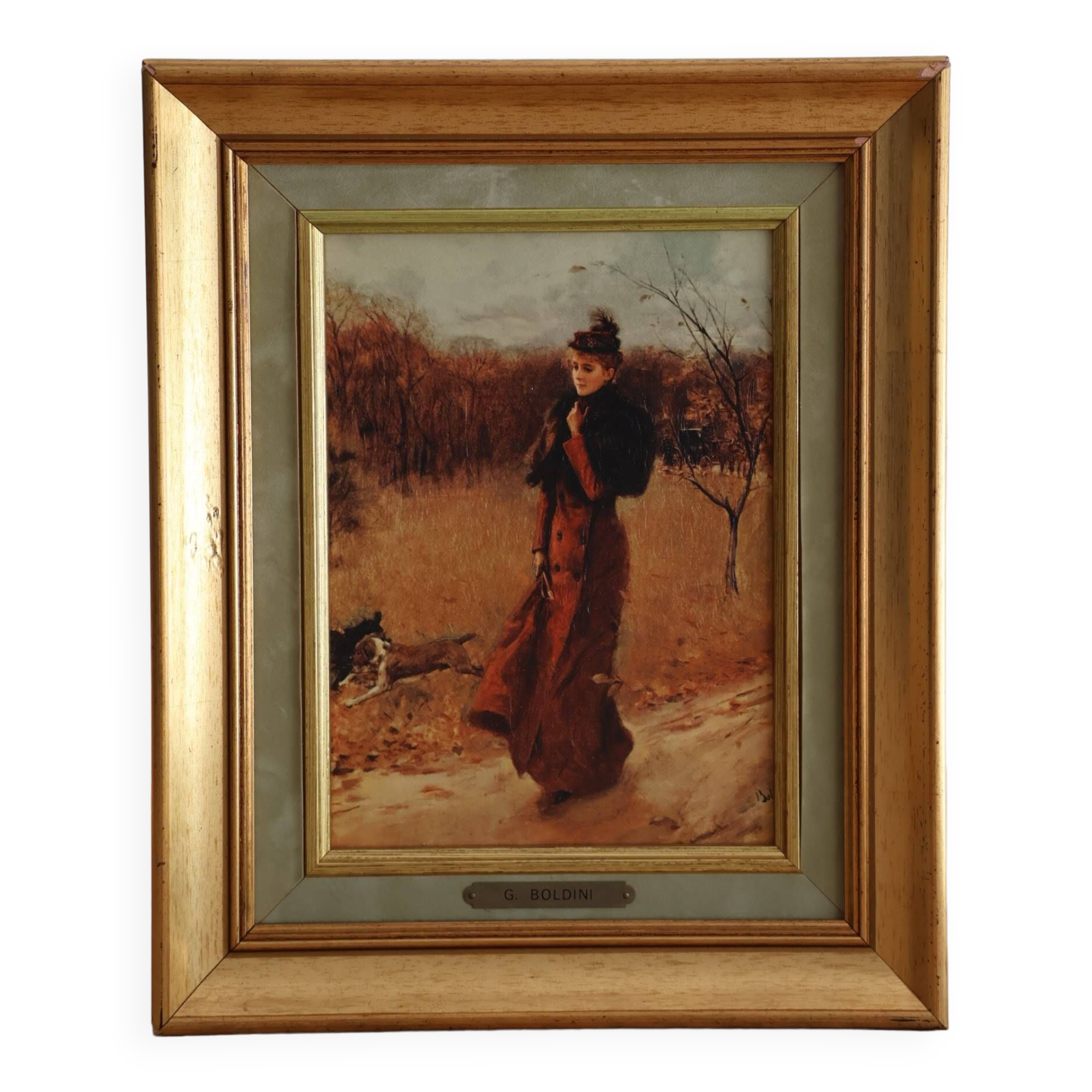 Tableau reproduction peinture Boldini "Promenade dans le parc"